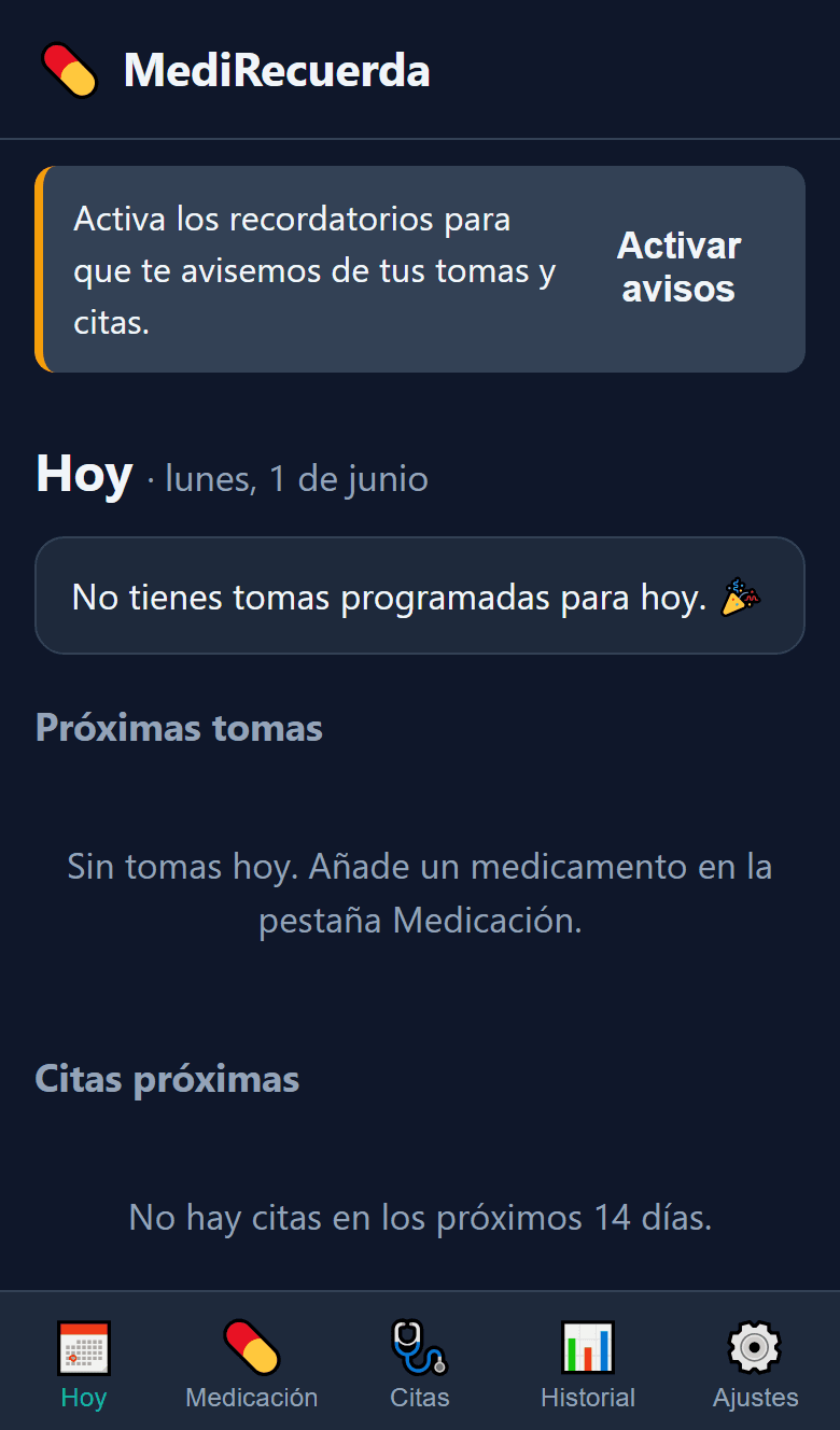 Captura de pantalla de MediRecuerda