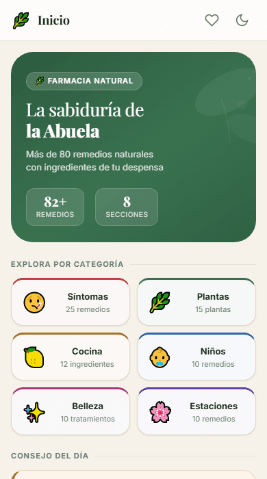 Captura de pantalla de Remedios de la Abuela